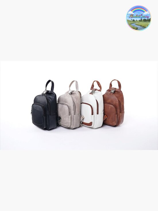 PU Leather Convertible Sling Backpack Crossbody Purse for Travel main image 6